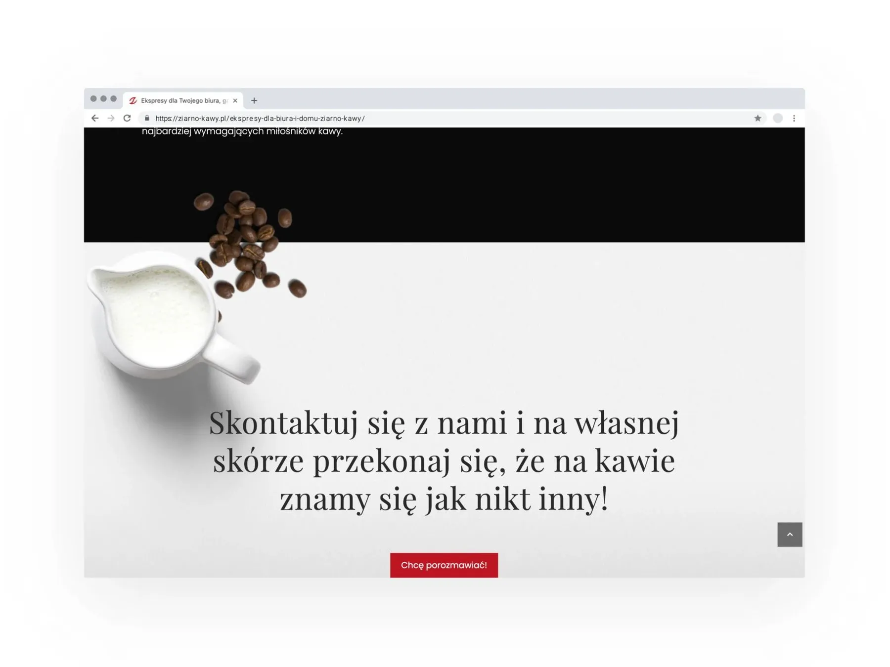 ziarno-kawy.pl - Projekt landing page​ KickAss Katowice