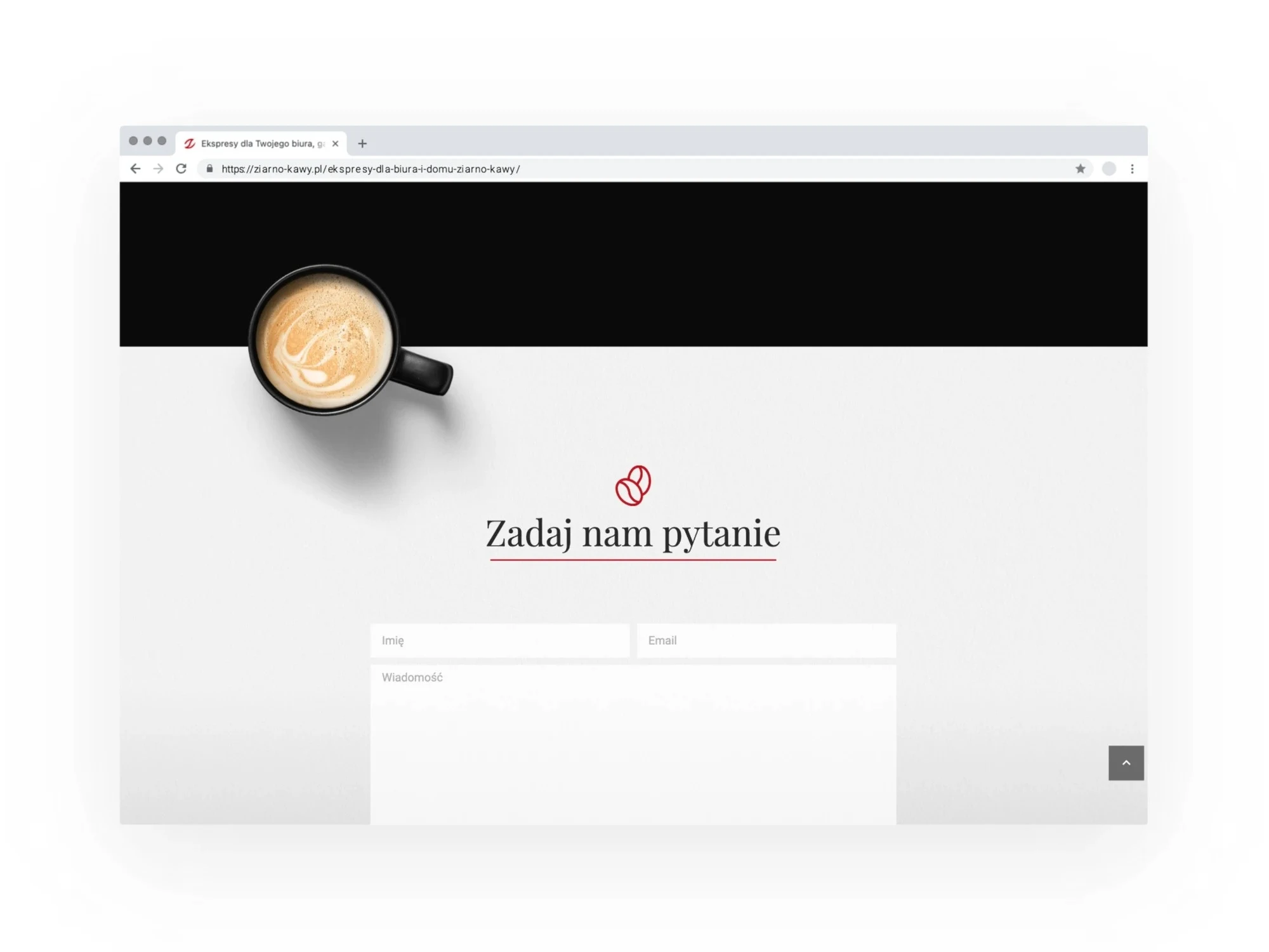 ziarno-kawy.pl - Projekt landing page​ KickAss Katowice