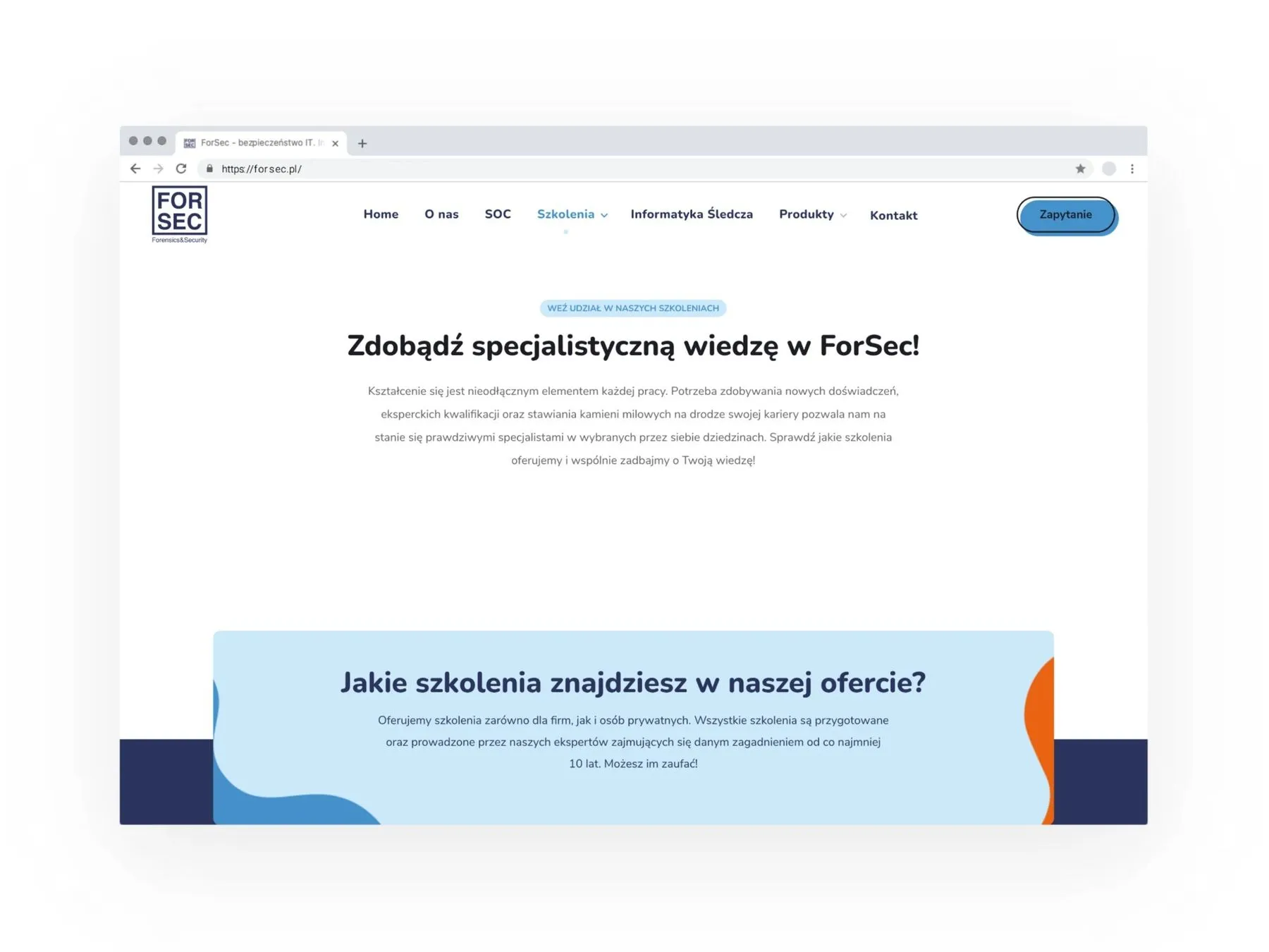 forsec.pl - Projekt Strony Internetowej ForSec SA Katowice