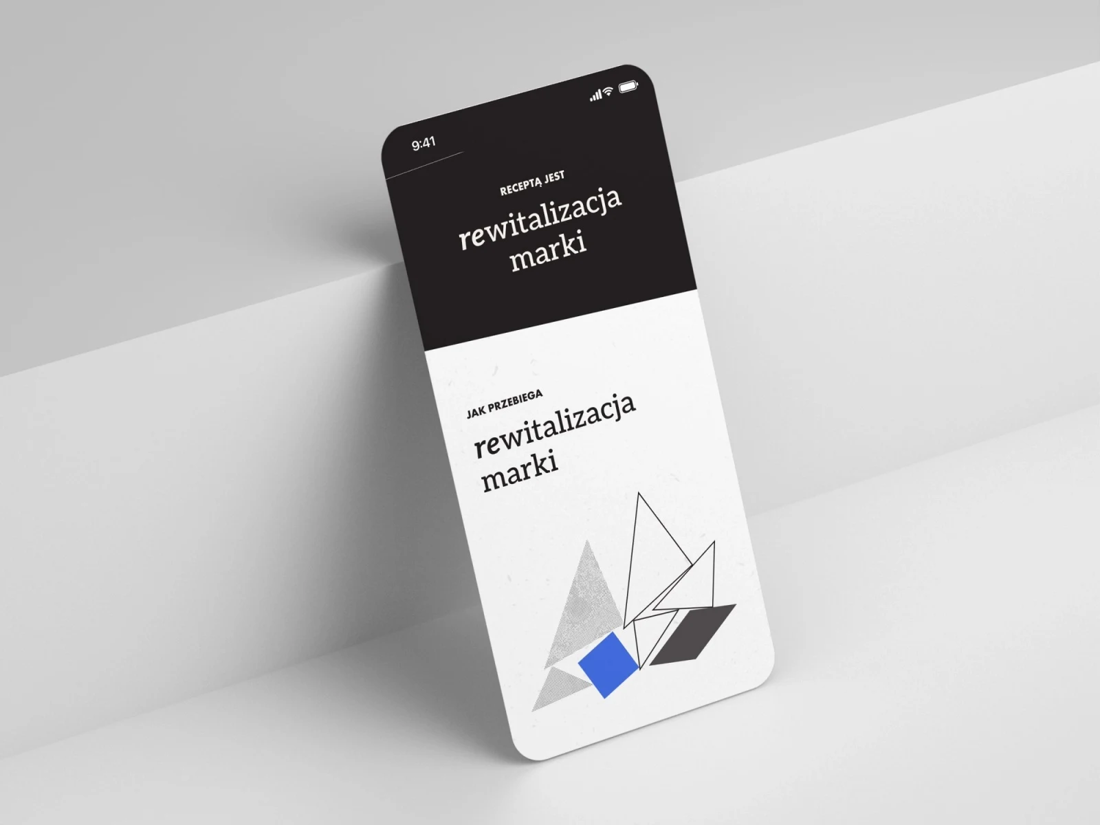 rebranders.pl — projekt strony internetowej, mockup telefon scena schodek