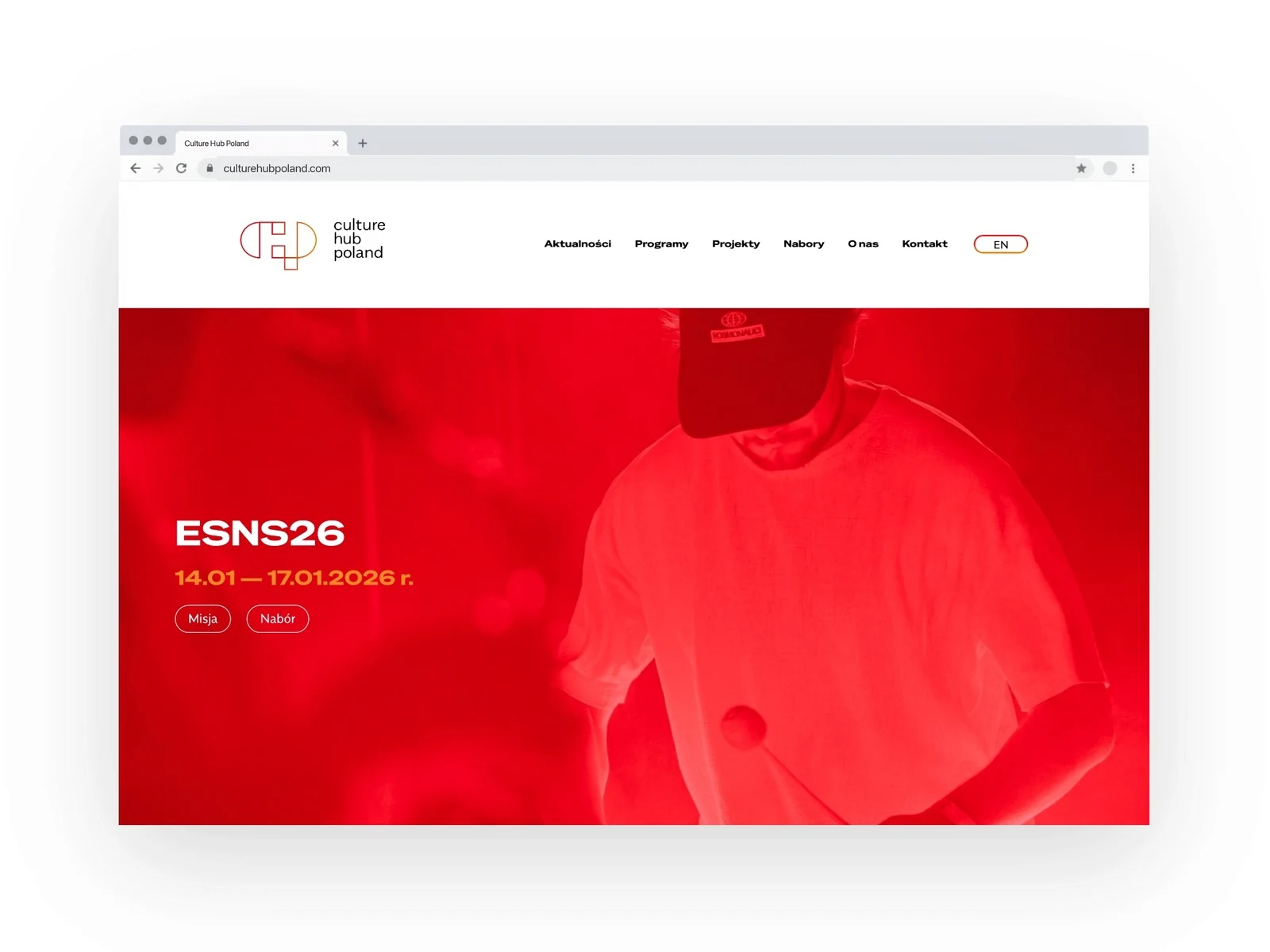 culturehubpoland.com — strona działania ESNS26 z datą i tagami Misja i Nabór