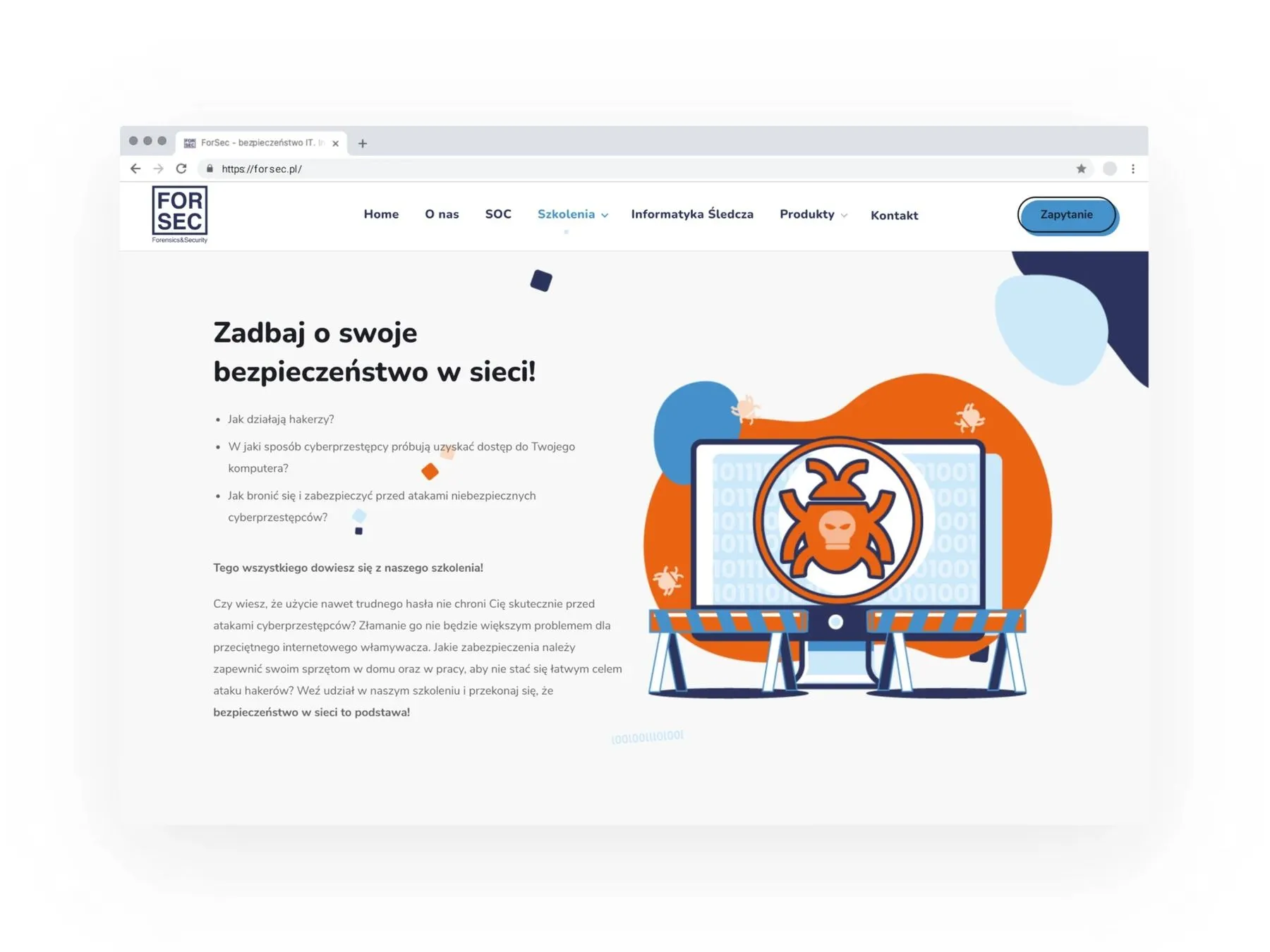 forsec.pl - Projekt Strony Internetowej ForSec SA Katowice